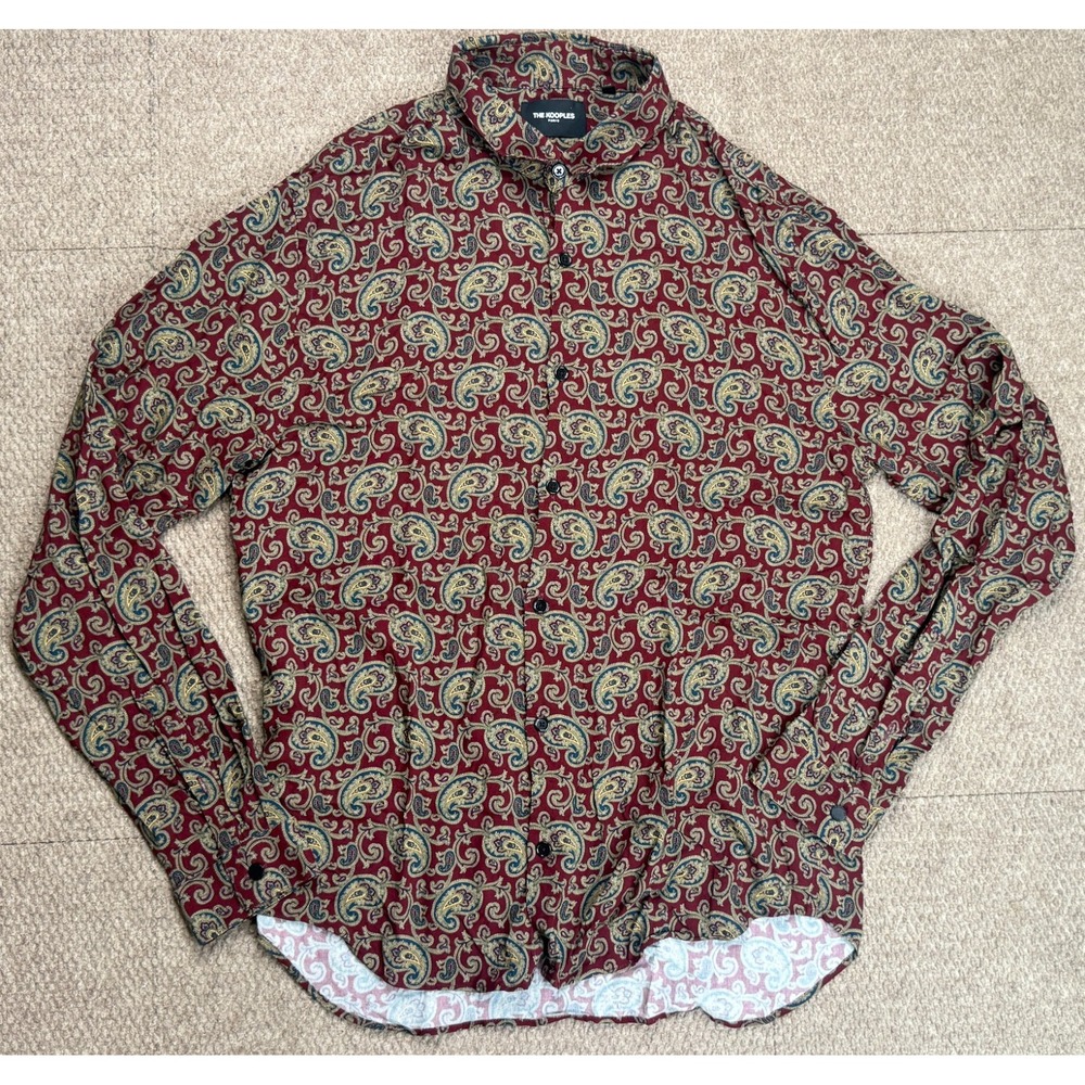 The Kooples Paris Men's Button Up Long Sleeve Shirt Size Large‎